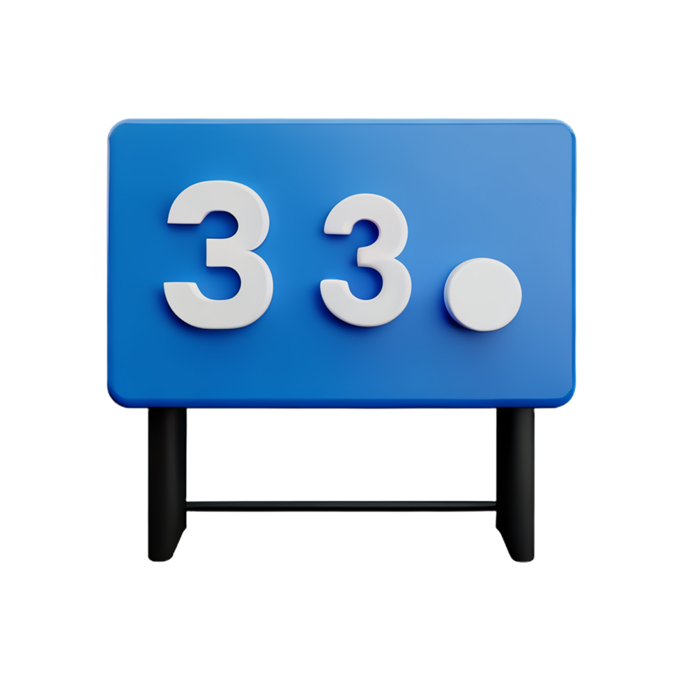 board 3d rendering icon illustration png