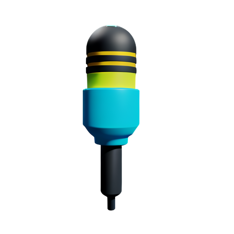 mic 3d rendering icon illustration png