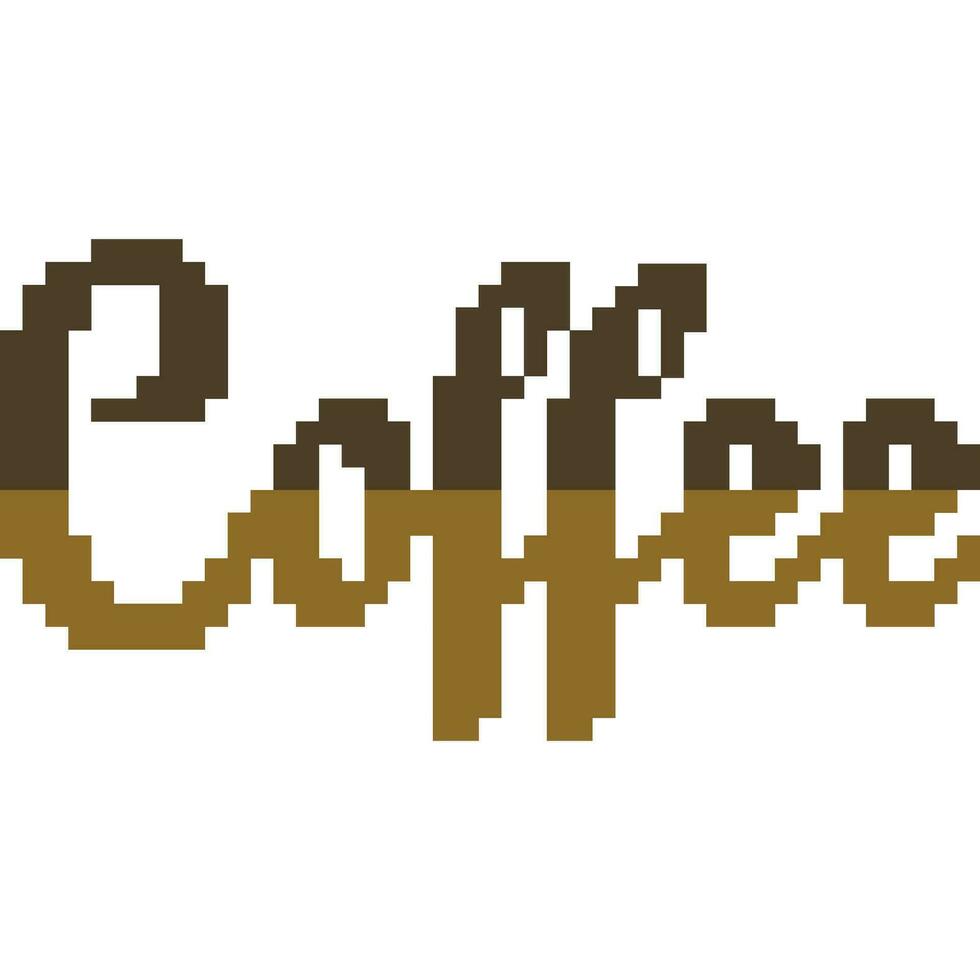 coffee letter cartoon icon in pixel style vector