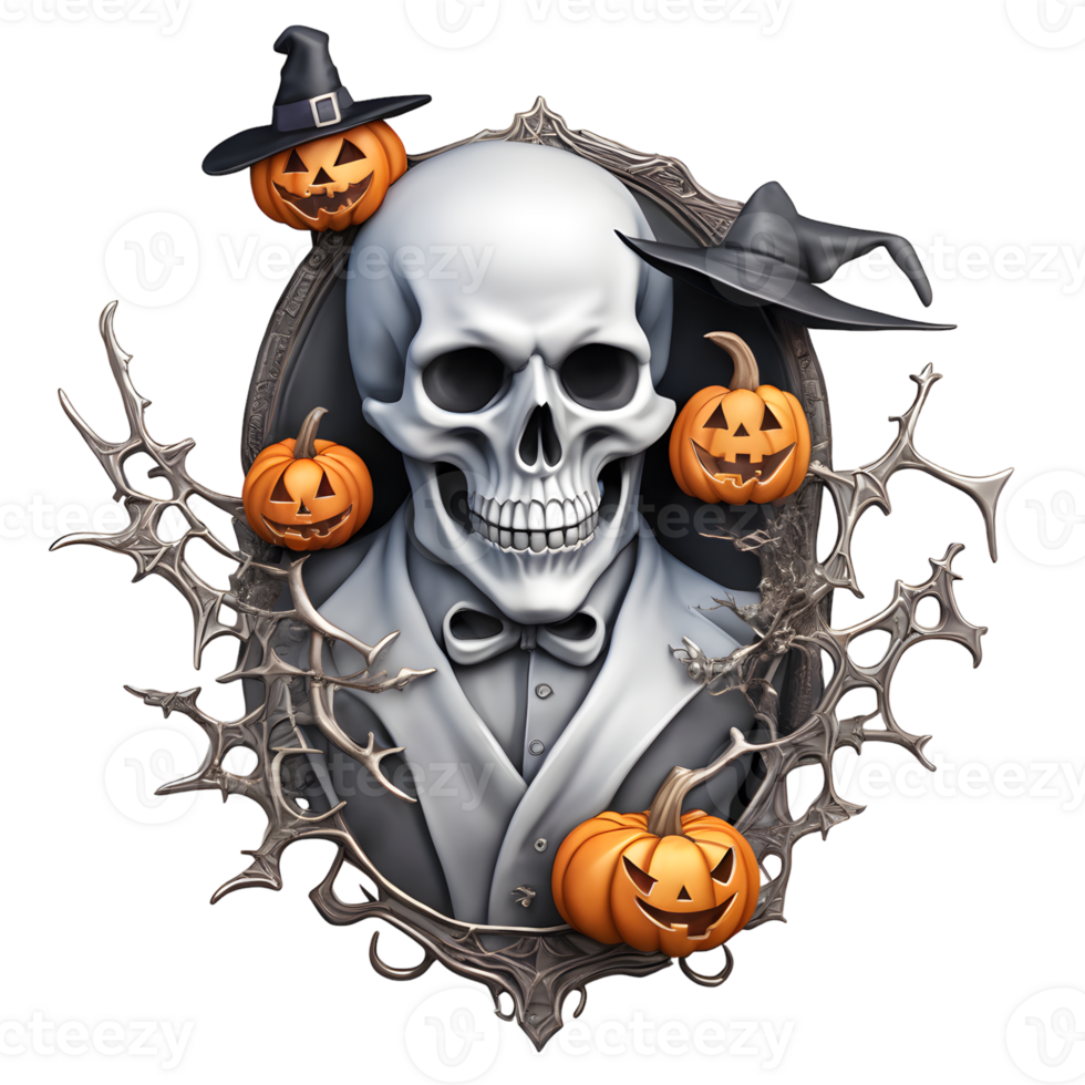 glücklich Halloween Tag Clip Art, Halloween Tag Komposition, generativ ai png