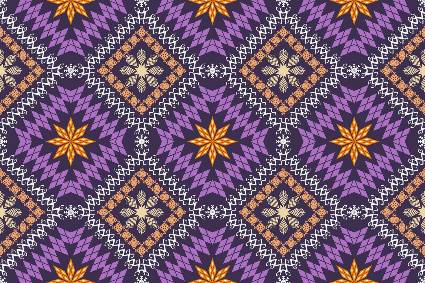 Geometric ethnic aztec embroidery style.Figure ikat oriental traditional art pattern.Design for ethnic background,wallpaper,fashion,clothing,wrapping,fabric,element,sarong,graphic,vector illustration. vector