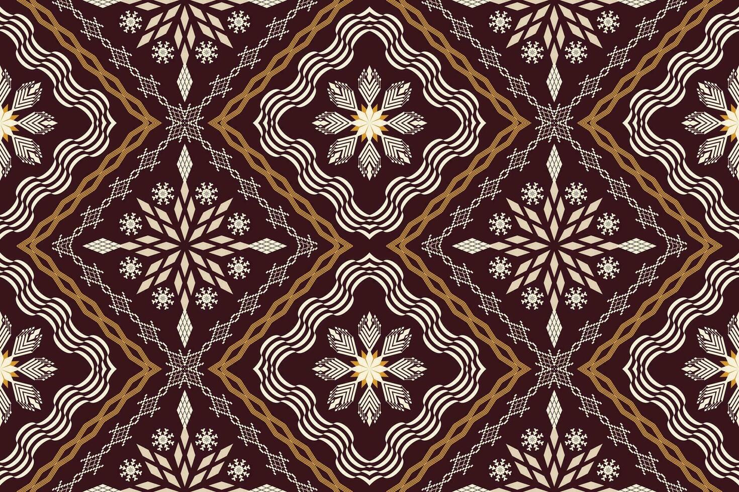 Geometric ethnic aztec embroidery style.Figure ikat oriental traditional art pattern.Design for ethnic background,wallpaper,fashion,clothing,wrapping,fabric,element,sarong,graphic,vector illustration. vector