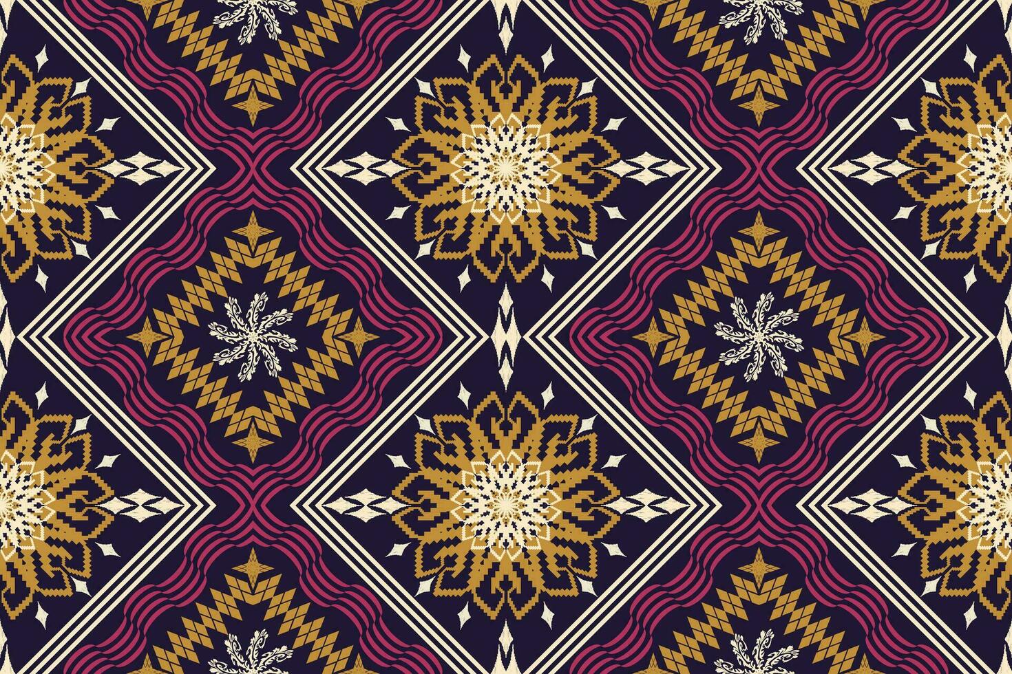 geométrico étnico azteca bordado estilo.figura ikat oriental tradicional Arte patrón de diseño para étnico fondo,fondo de pantalla,moda,ropa,envoltura,tela,elemento,pareo,gráfico,vector ilustración. vector