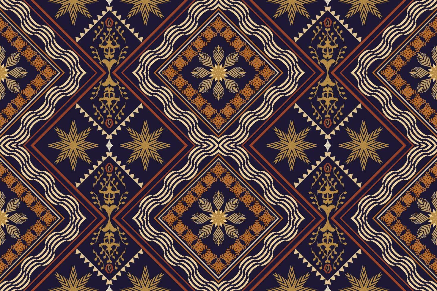 Geometric ethnic aztec embroidery style.Figure ikat oriental traditional art pattern.Design for ethnic background,wallpaper,fashion,clothing,wrapping,fabric,element,sarong,graphic,vector illustration. vector