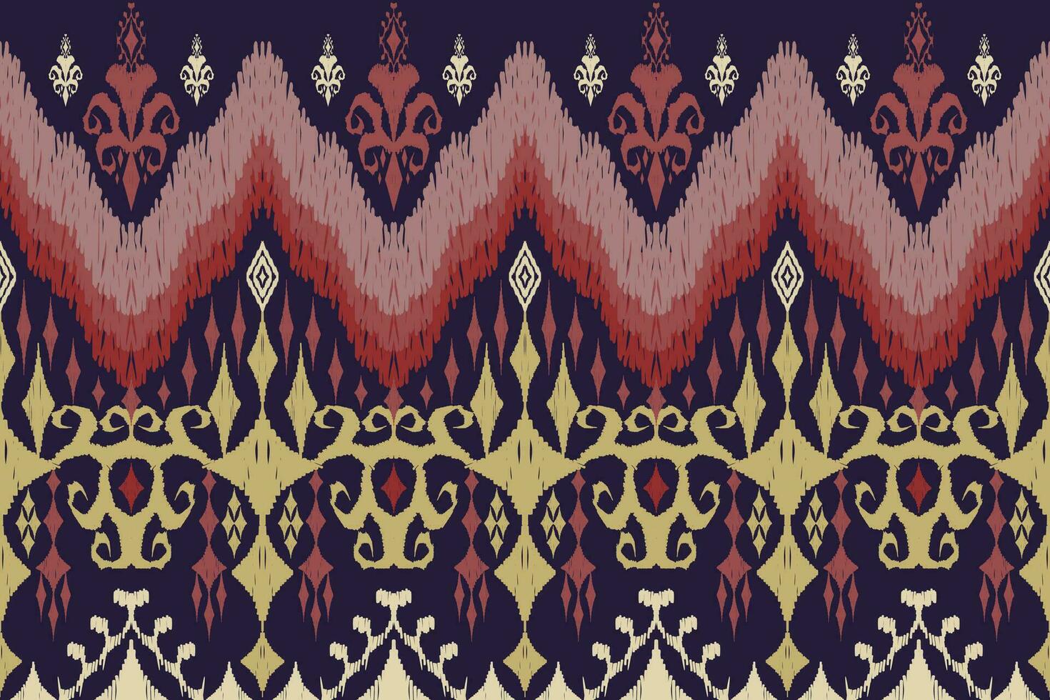 Geometric ethnic aztec embroidery style.Figure ikat oriental traditional art pattern.Design for ethnic background,wallpaper,fashion,clothing,wrapping,fabric,element,sarong,graphic,vector illustration. vector