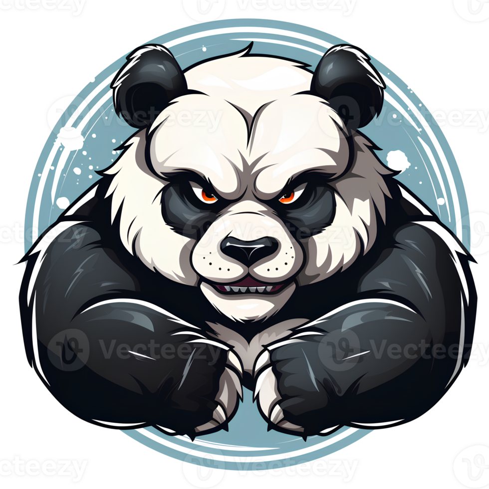 cartoon panda ai generative png