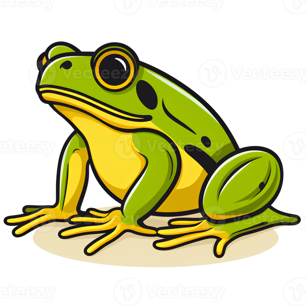 cartoon frog ai generative png