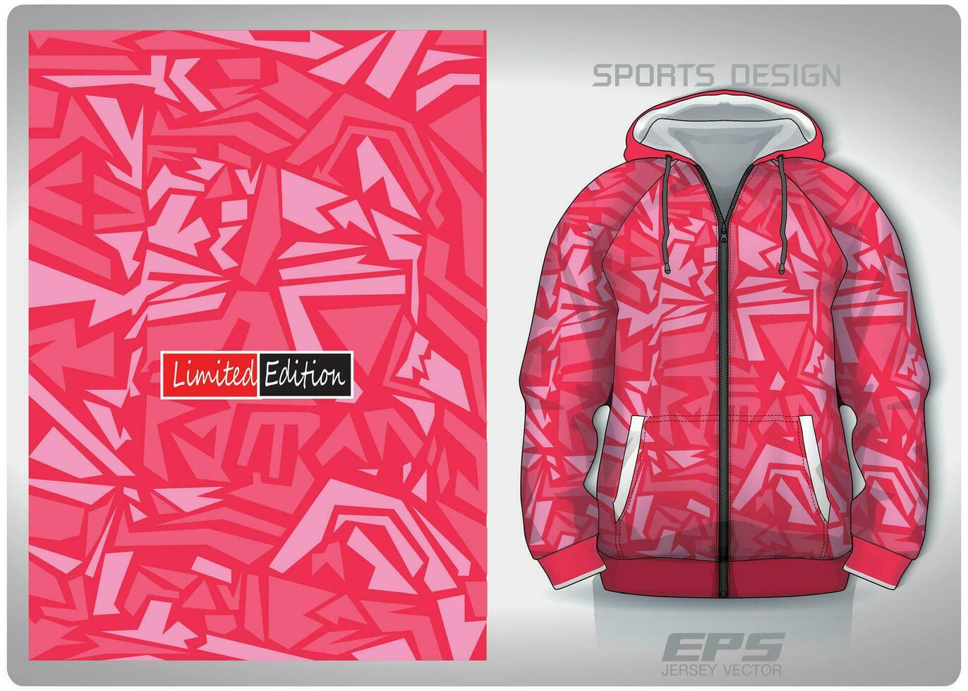Vector sports shirt background image.pink fragment pattern design, illustration, textile background for sports long sleeve hoodie, jersey hoodie