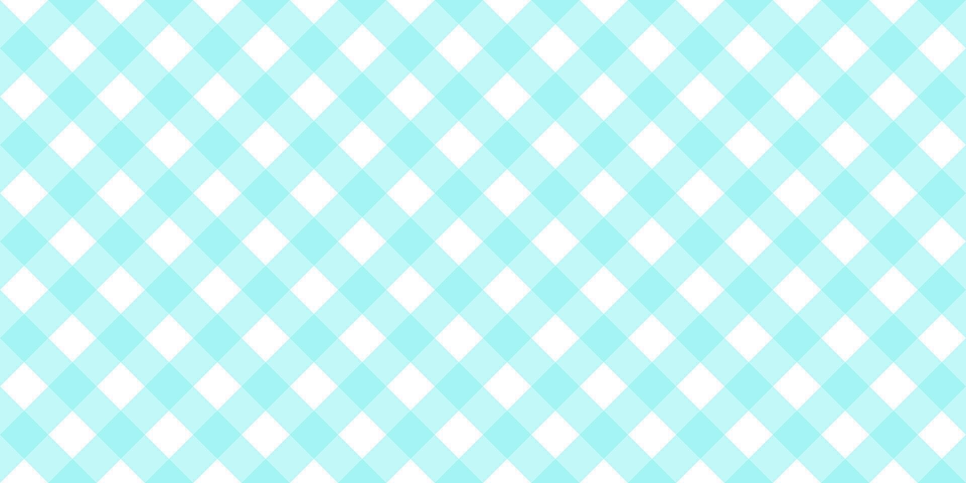 Gingham diagonal seamless pattern in blue pastel color. Vichy plaid design for Easter holiday textile decorative. Vector checkered pattern for fabric - picnic blanket, tablecloth, dress, napkin.