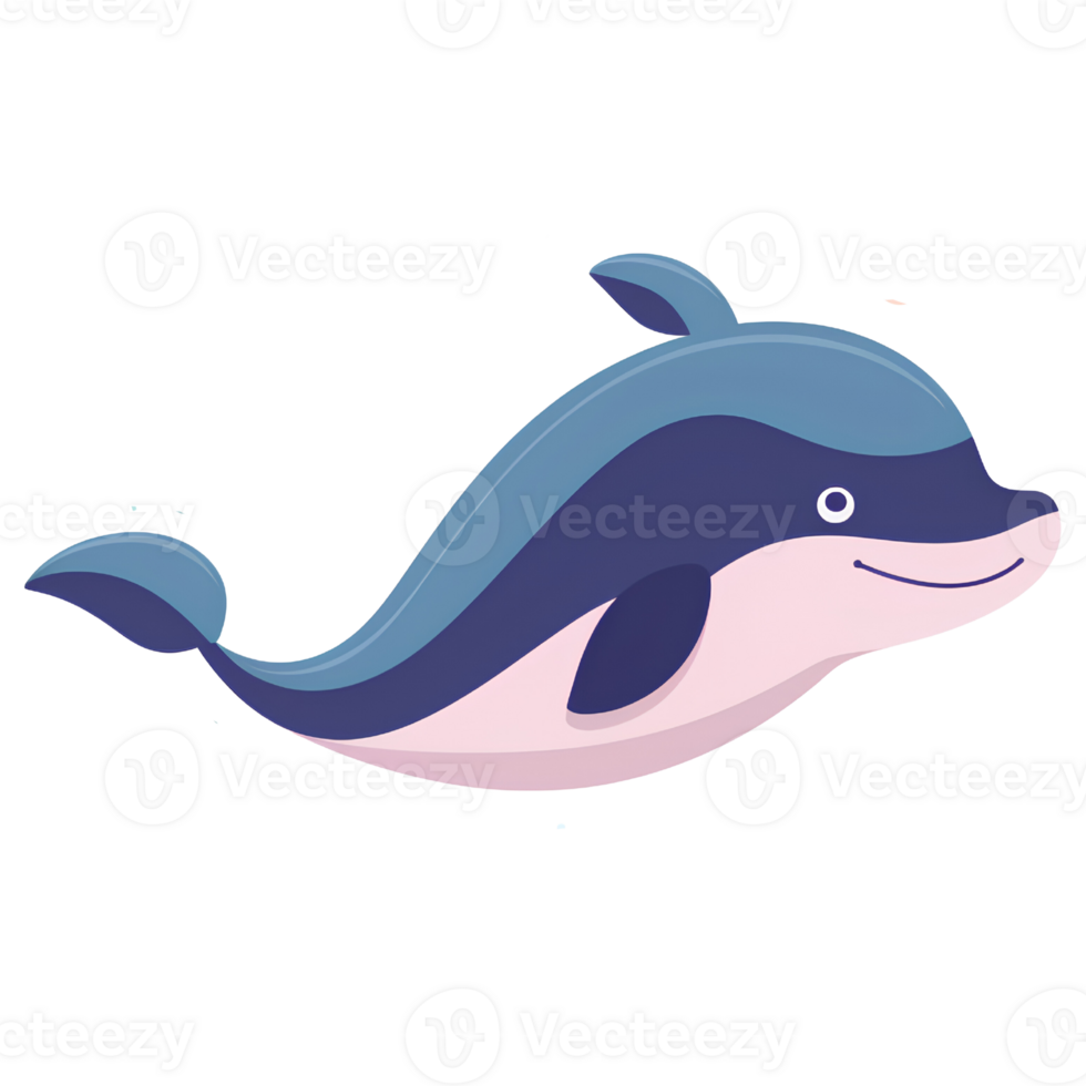 cartoon  dolphin ai generative png