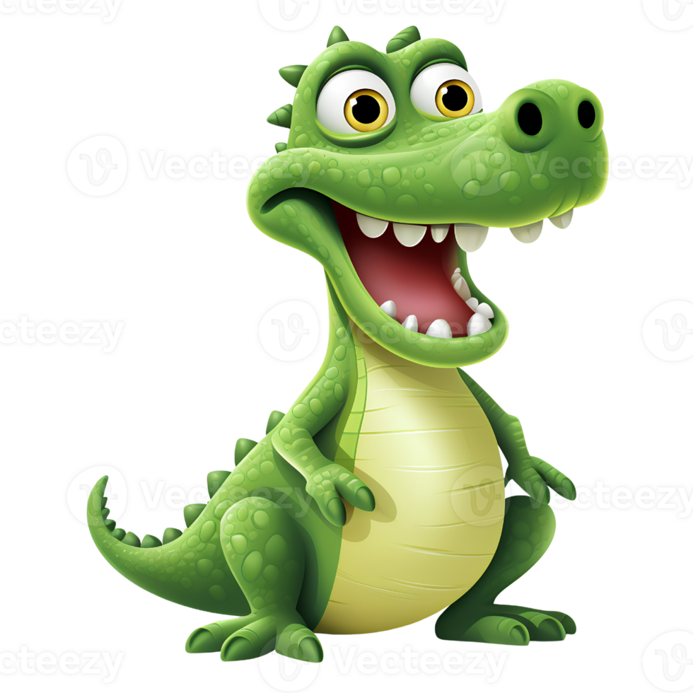 crocodile cartoon ai generative png