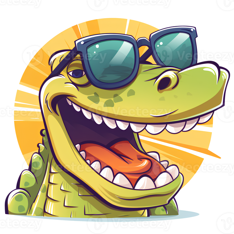 crocodile cartoon ai generative png