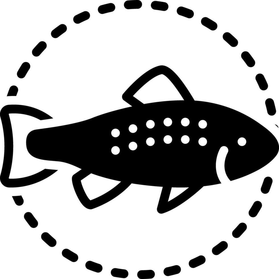 solid icon for trout vector