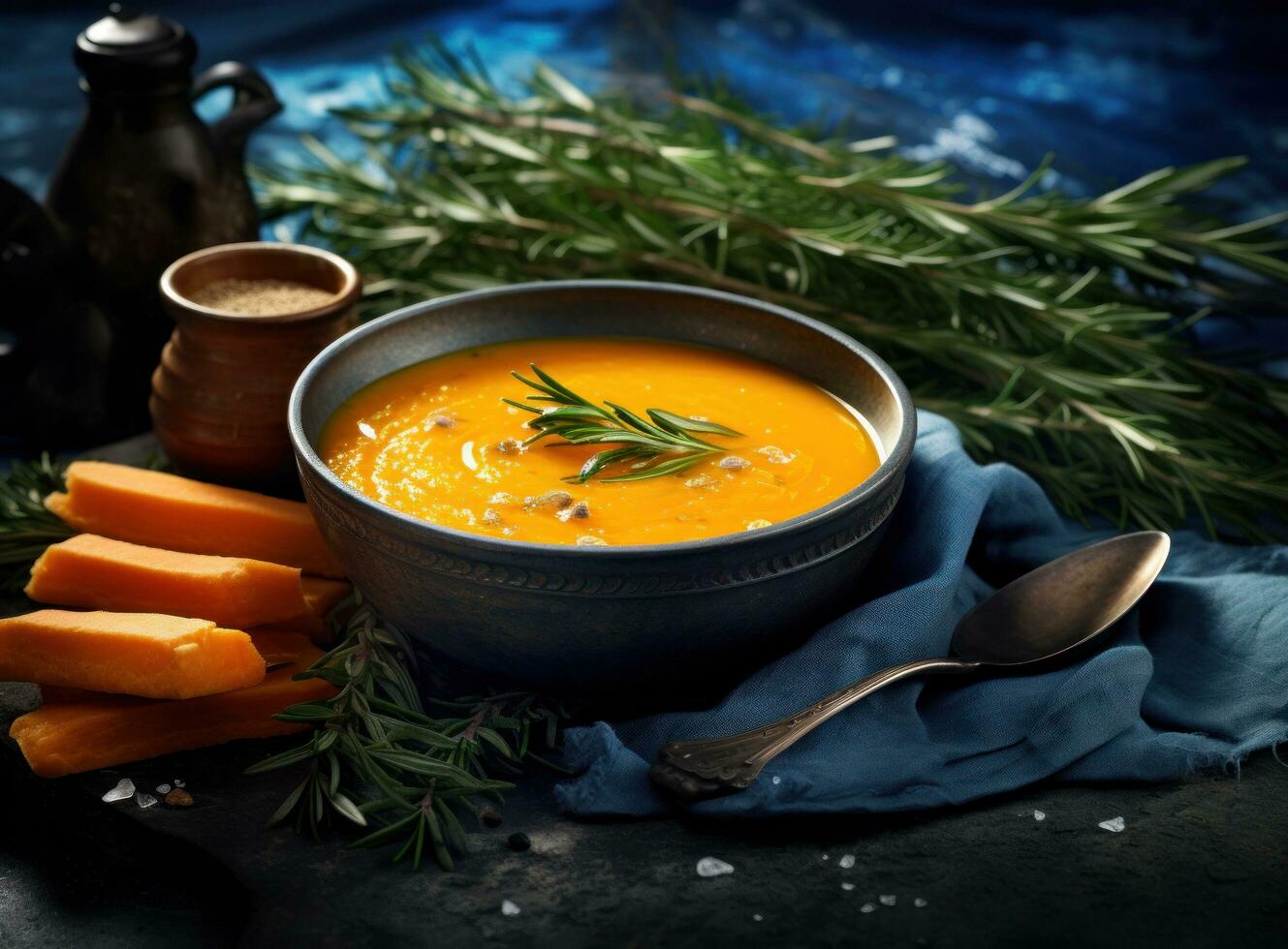 Carrot pumpkin autumn soup photo