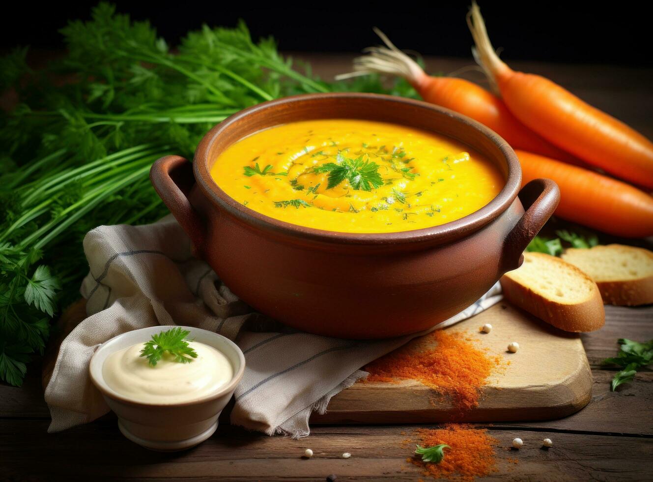 Carrot pumpkin autumn soup photo