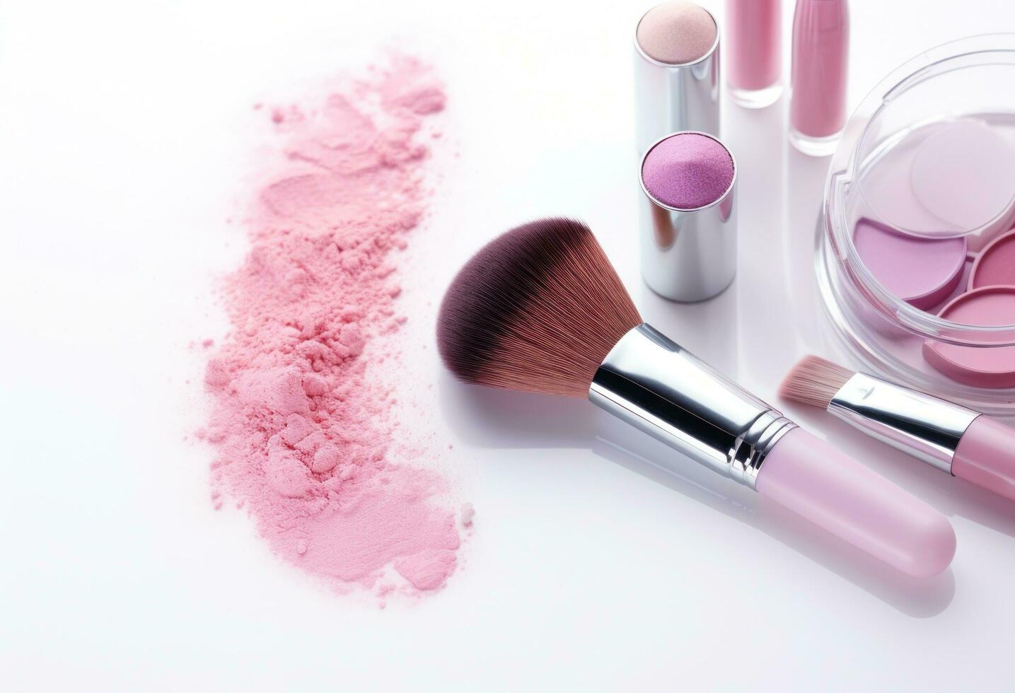 Pink makeup cosmetic background photo