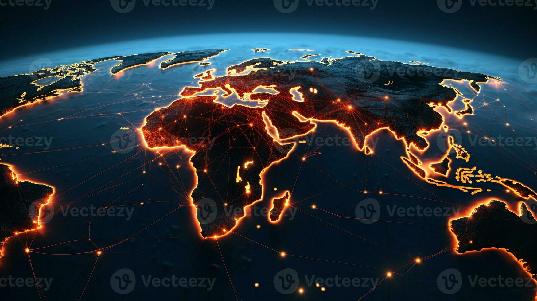 International logistic routes on earth photo