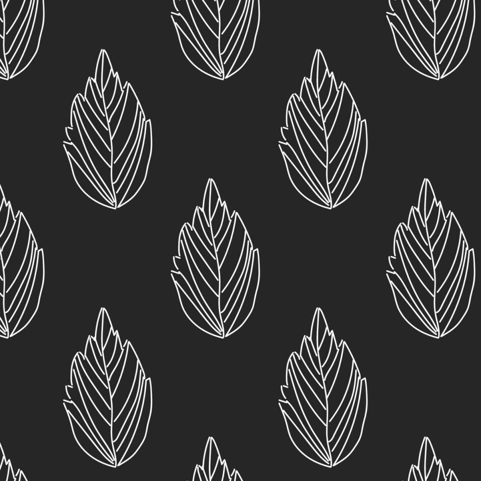 leaf pattern tile line art background vector. luxury abstract wallpaper with black and white color. Design for prints, Home decoration, fabric and cover design. vector illustration.