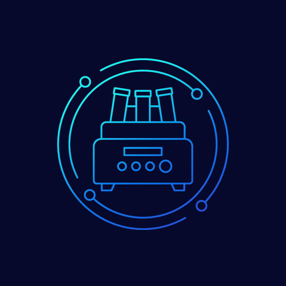 centrifuge machine icon, lab equipment linear design vector