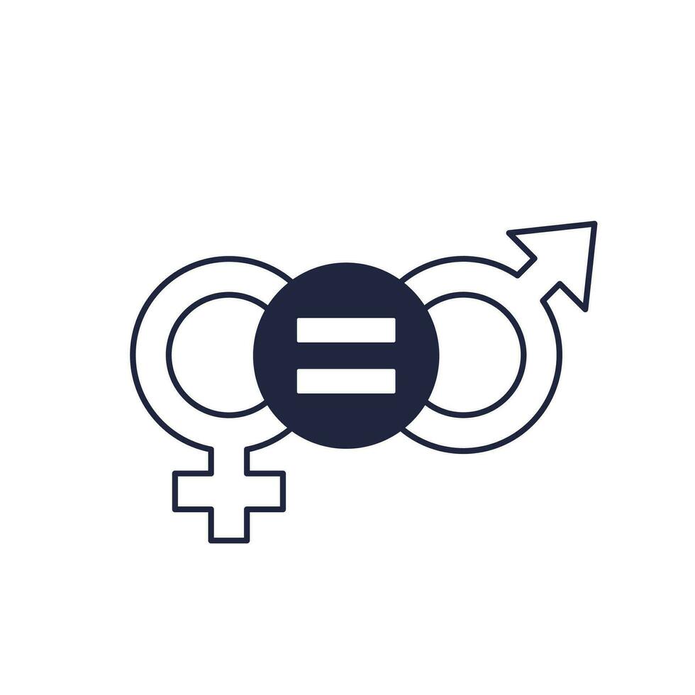 gender equity, equality icon, vector