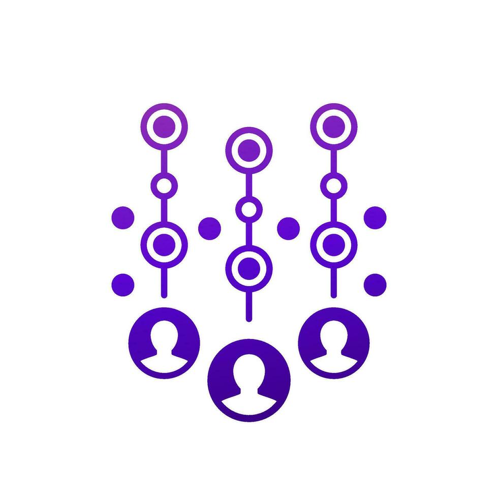 collecting user data icon, vector