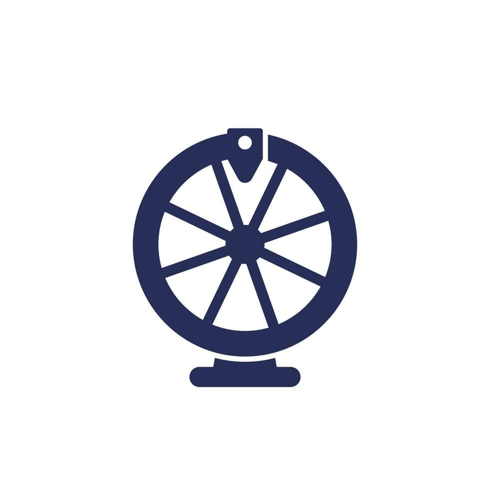 roulette, fortune wheel icon, simple vector design