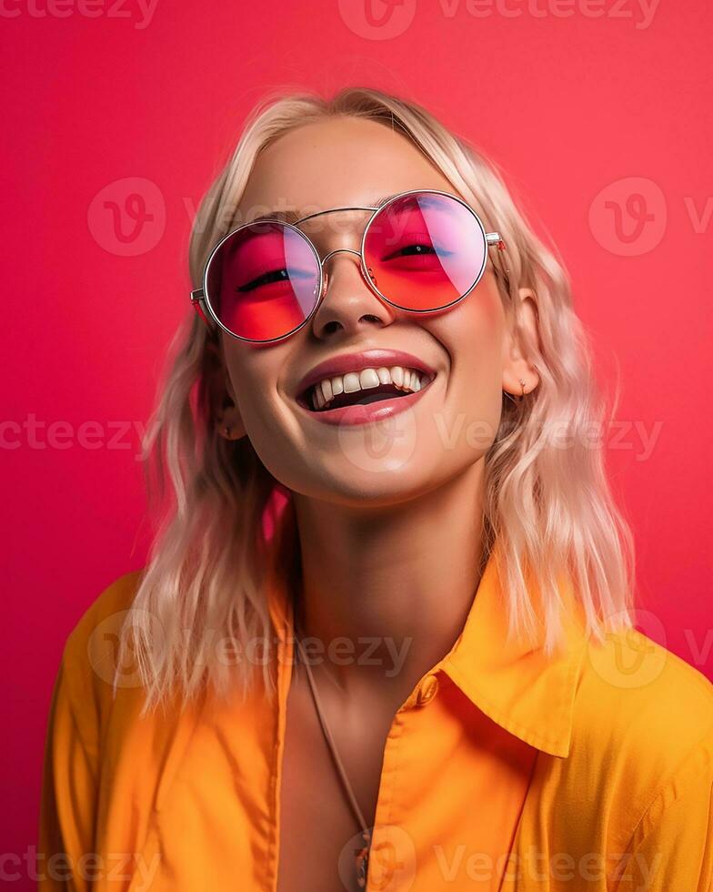 gen z fashion model in modern outfits AI generated photo