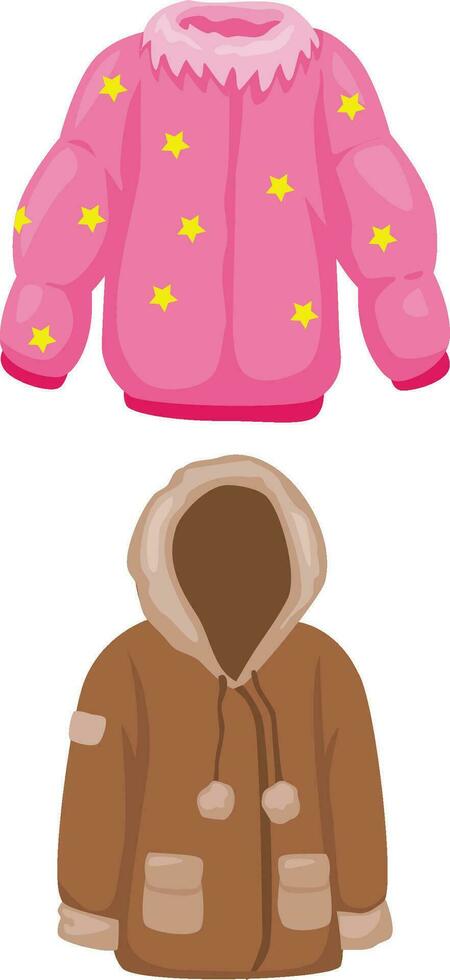 Two Piece Snowsuit on white background vector