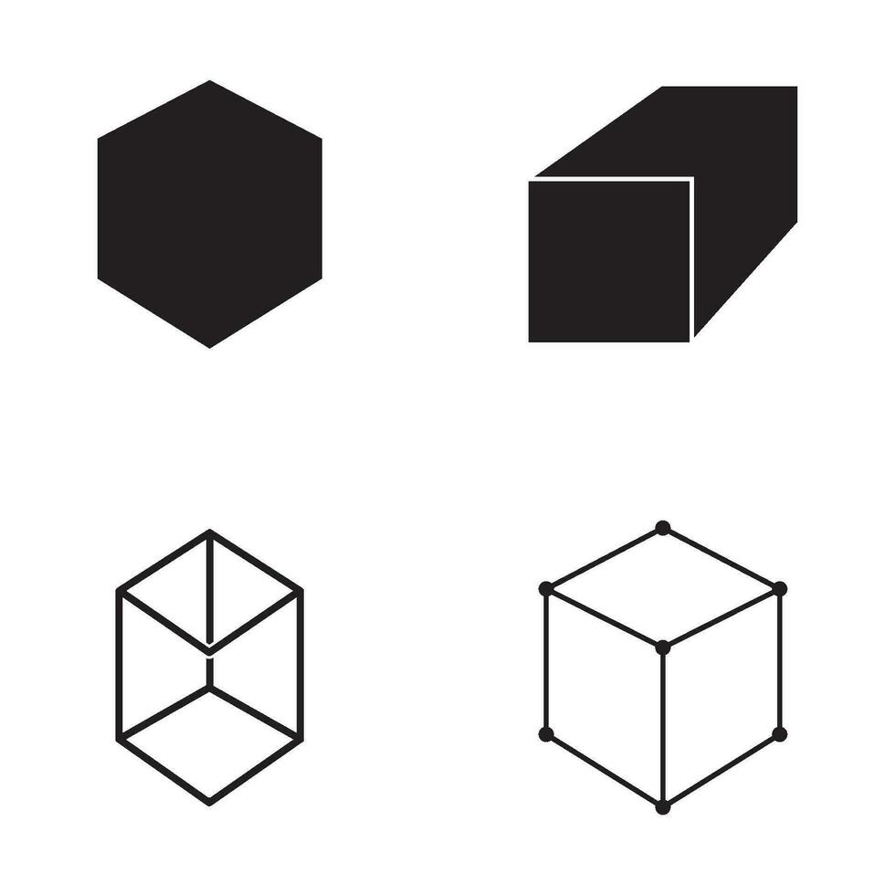 3D box icon vector