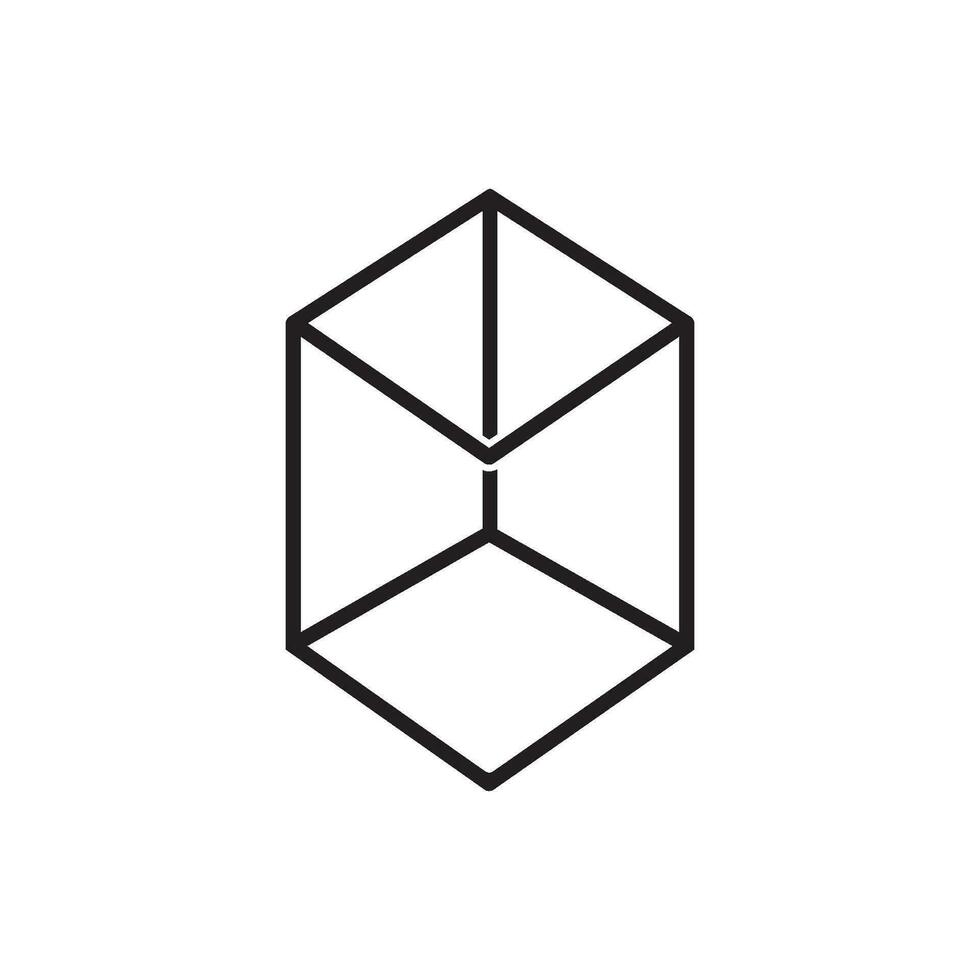 3D box icon vector