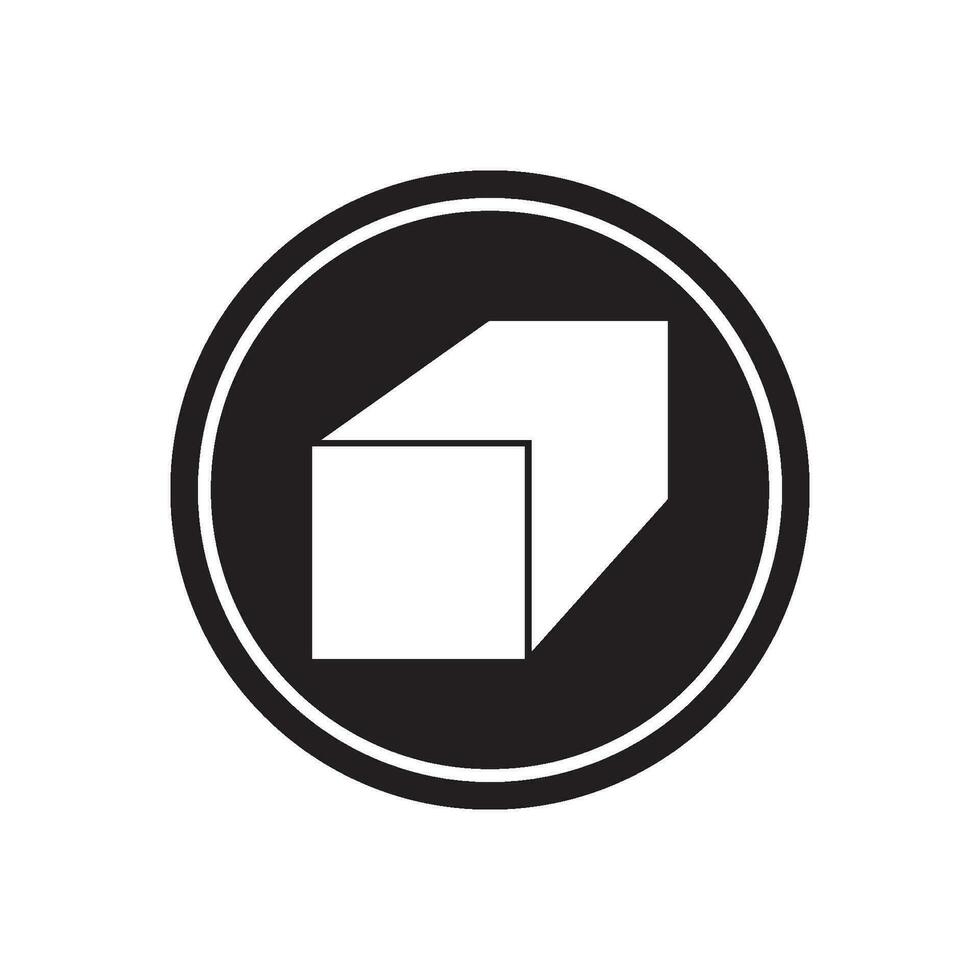 3D box icon vector