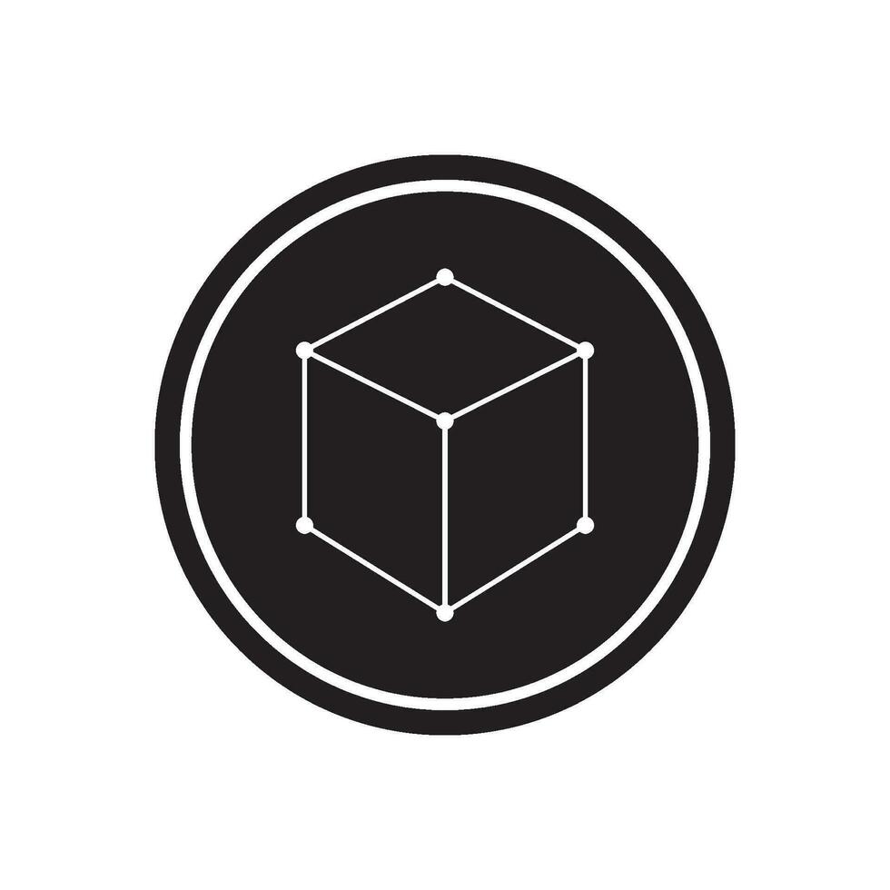 3D box icon vector