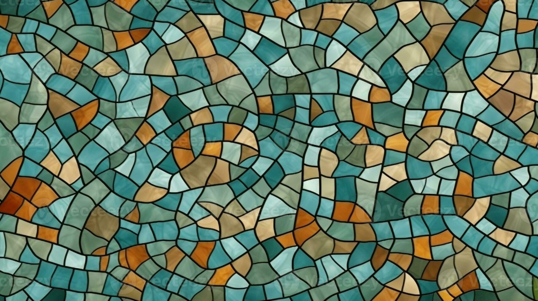 Seamless pattern from mosaic texture photo