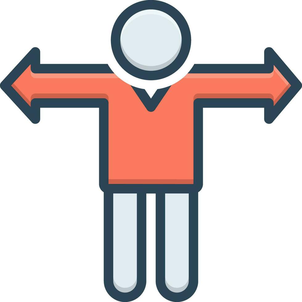 color icon for contrary vector