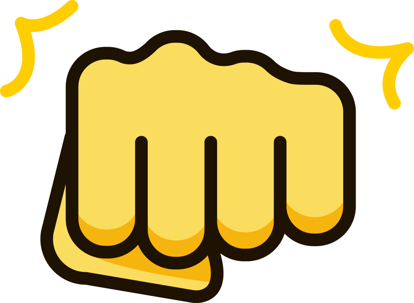 fisted hand icon emoji sticker png