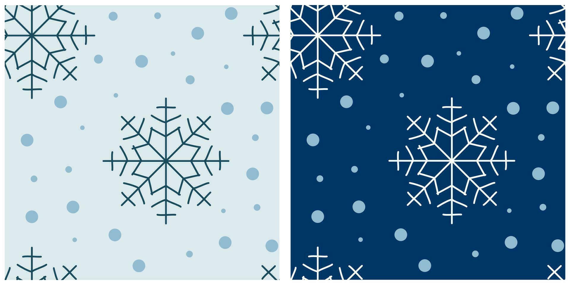 conjunto de Navidad sin costura modelo con copos de nieve. invierno plano vector ilustración para fiesta decoración, envase papel plantilla, estacional bandera. diseño Arte interminable antecedentes con nevada