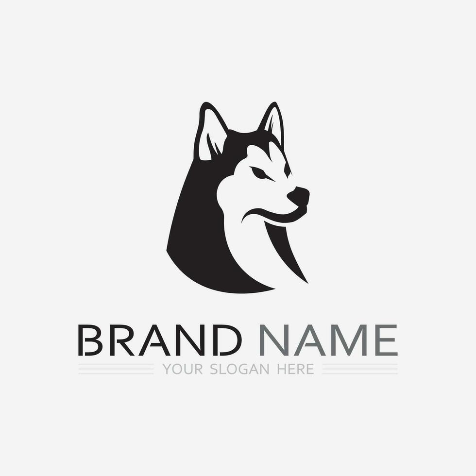 perro logo y icono animal vector ilustración diseño gráfico