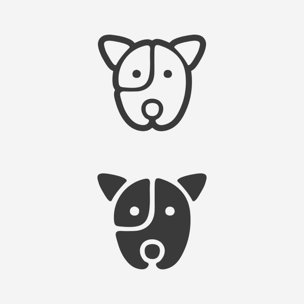 perro logo y icono animal vector ilustración diseño gráfico