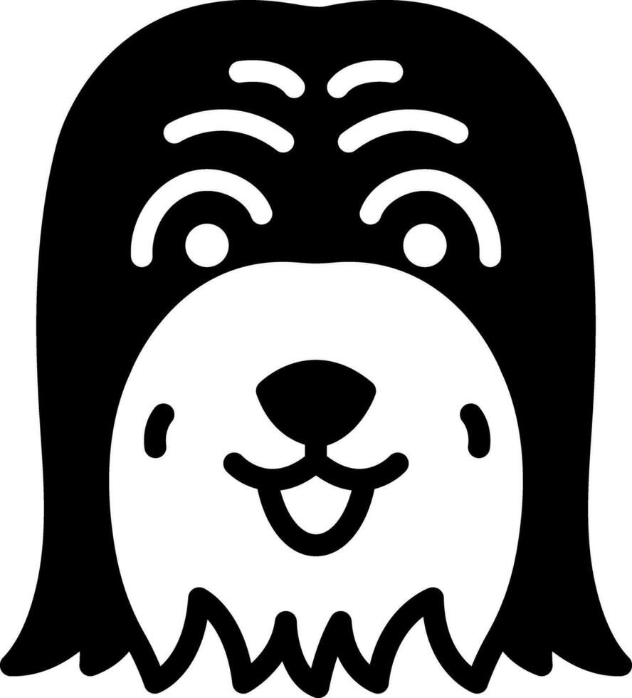 solid icon for hairy vector