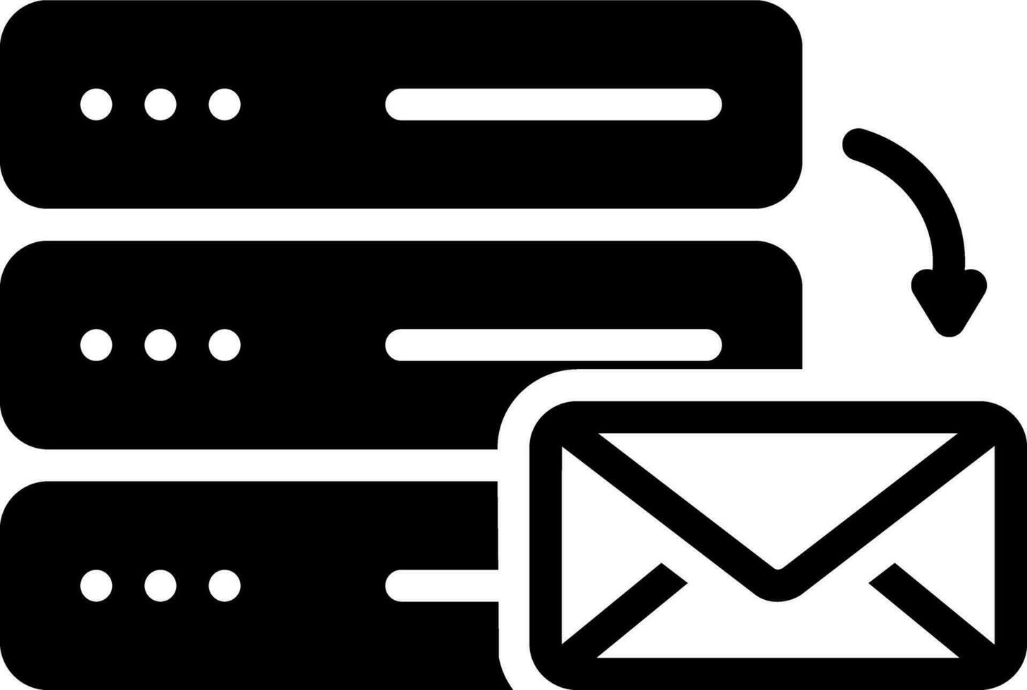 solid icon for smtp vector