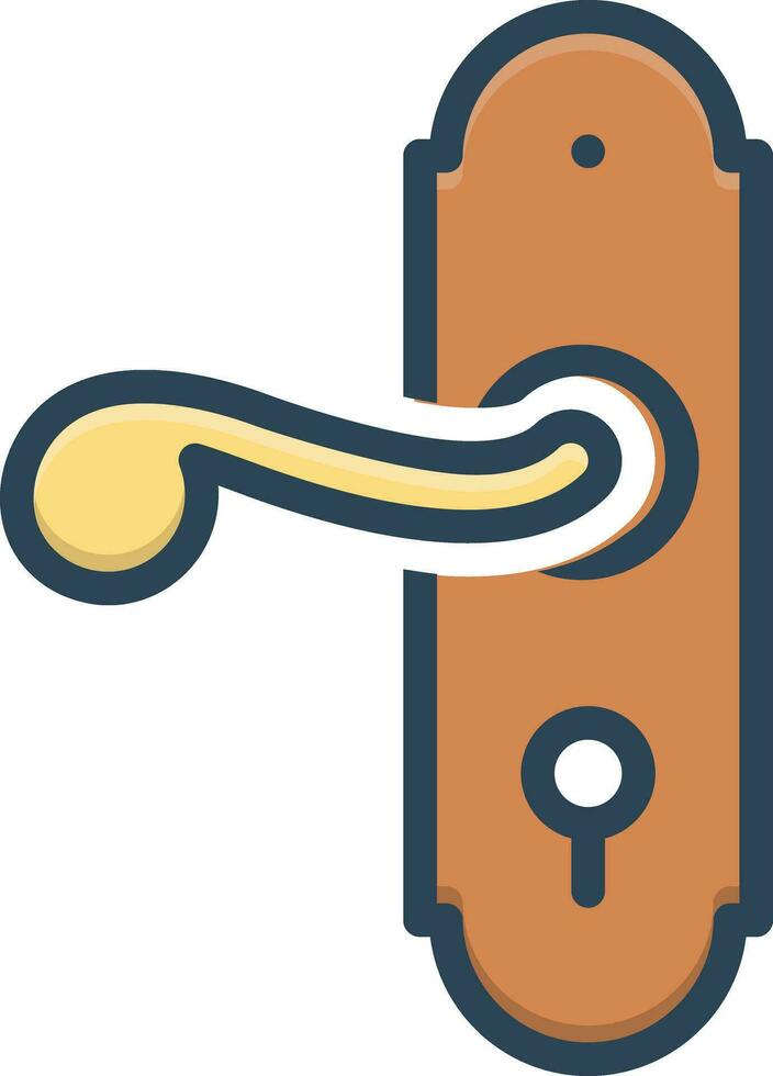 color icon for lock vector