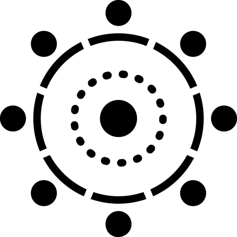 solid icon for consortium vector