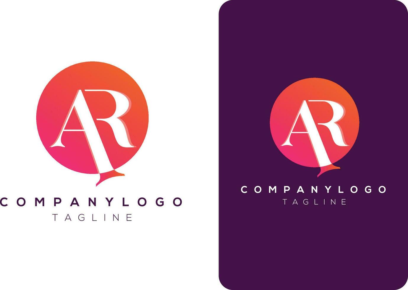 AR alphabet letter logo icon combination design. Creative template for business and company Pro Vector