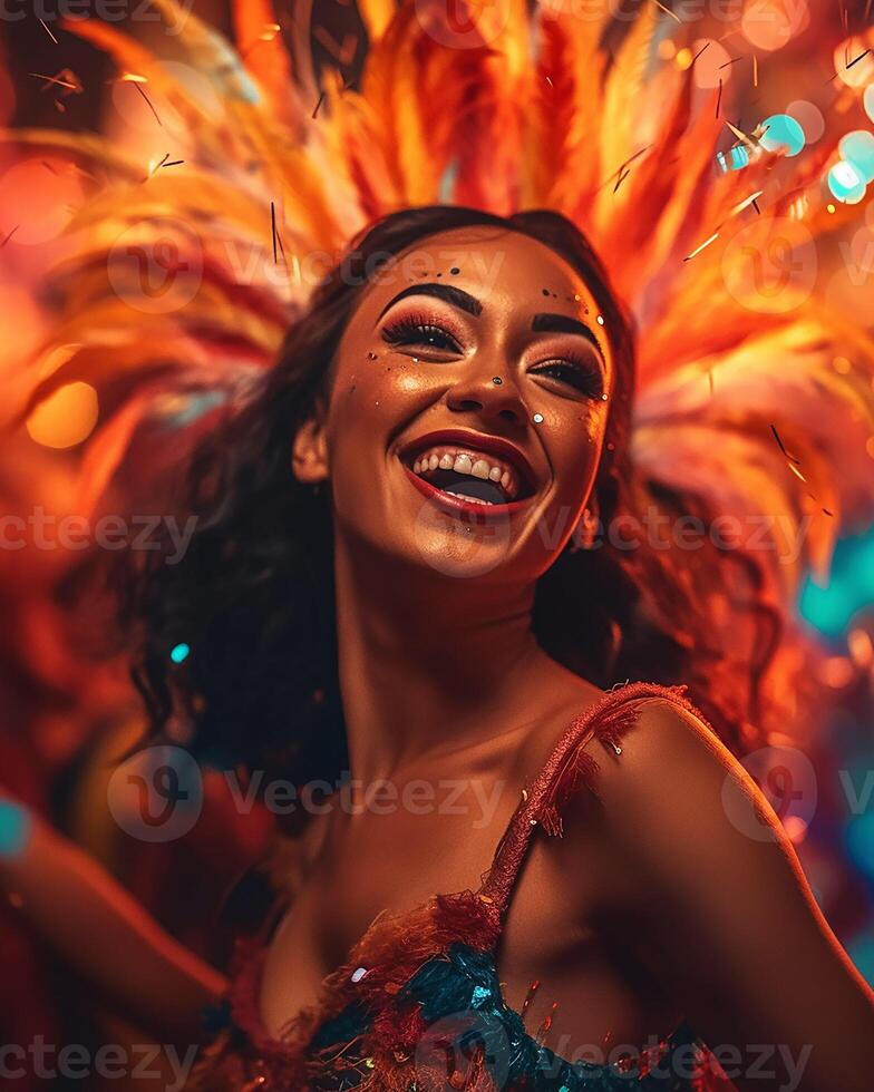 happy brazilian dancer ai generated photo