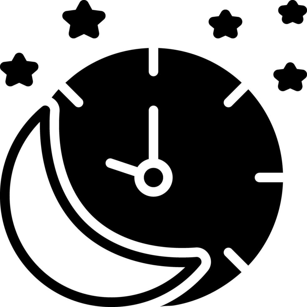 sólido icono para esta noche vector