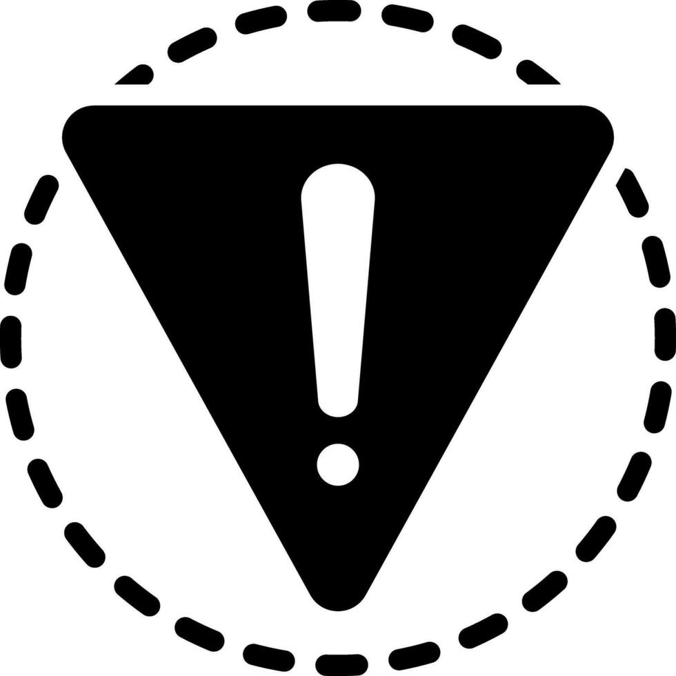 solid icon for danger vector