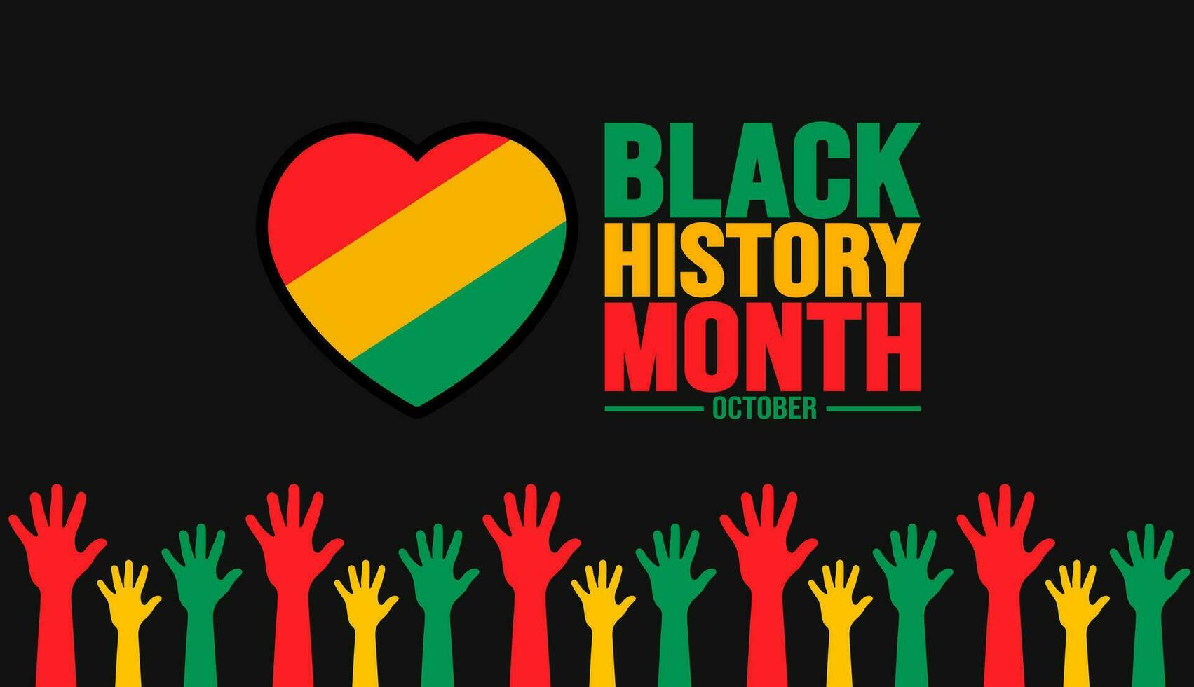 Black History Month background template Celebrated in October and February United States, Canada, Great Britain, Africa, Uk, Ireland. use to book cover, banner, placard, card, and poster. vector