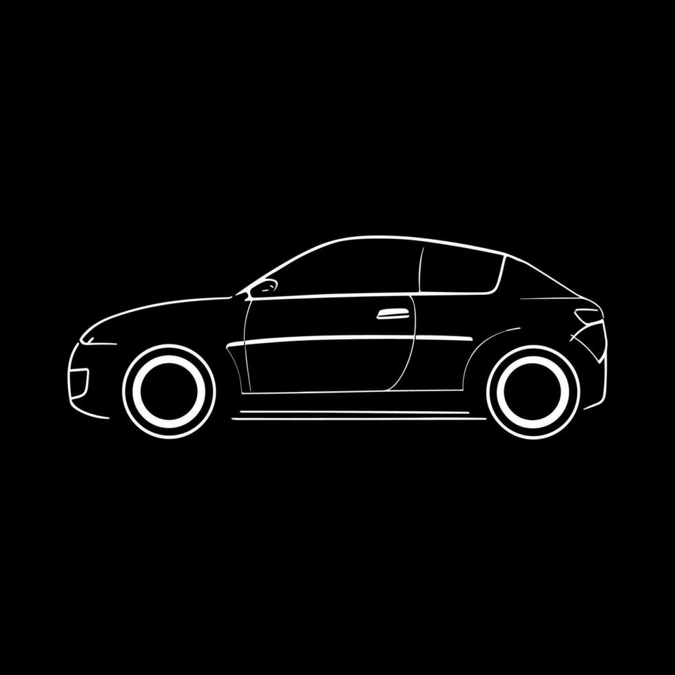 Car vector icon isolated side view, logo