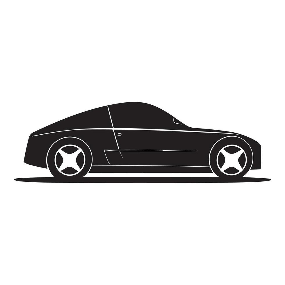 Car vector icon isolated side view, logo