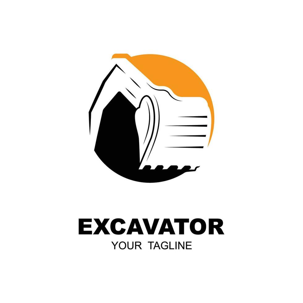 excavador logo vector icono ilustración diseño